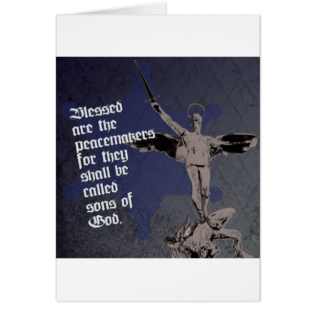 Cartão St Michael - santo padroeiro dos agentes da (Frente)