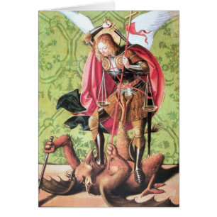 Cartão ST. MIGUEL, DRAGÃO E JUSTIÇA Oração