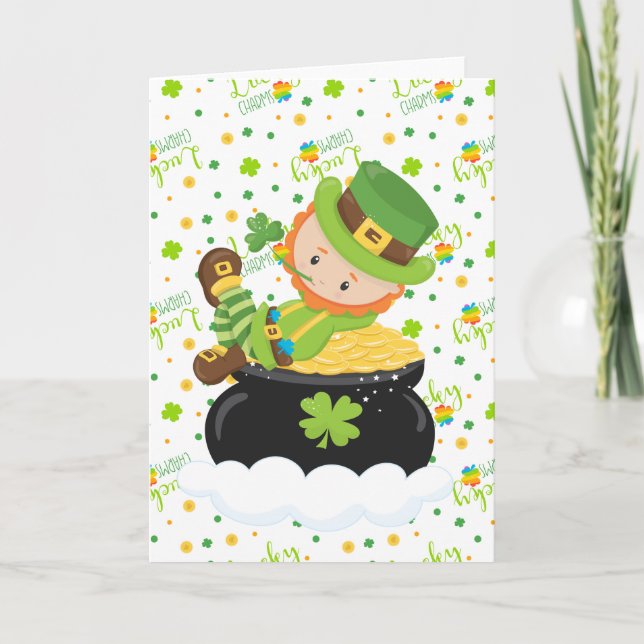 Cartão St Paddy's Leprechaun (Frente)