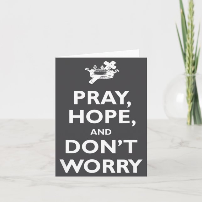 Cartão St Padre O Pray Hope And Dont Worry Catholic S  (Frente)