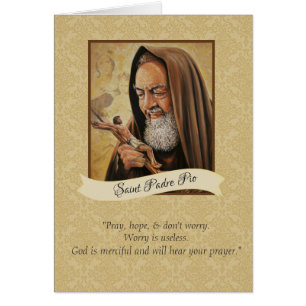 Cartão St. Padre & Stigmatist do Pio do padre