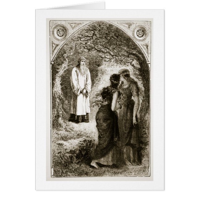 Cartão St Patrick encontrou-se por virgens na madeira de (Frente)