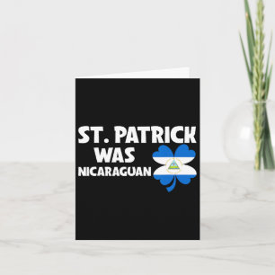 Cartão St Patrick Era Bandeira Nicaraguense Patriótico St