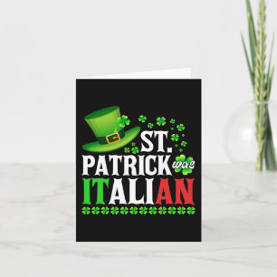 Cartão St Patrick Era Italiano Chapéu do Dia de São Patrí