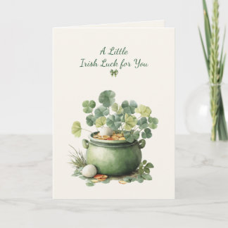 Cartão St. Patrick’s Day Irish Luck Clover Greeting Card