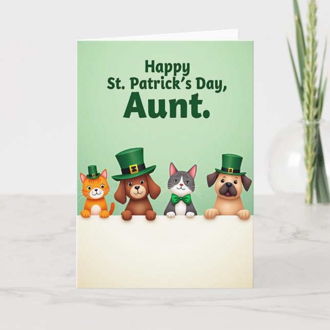 Cartão St Patricks Day Aunt Card (Frente)