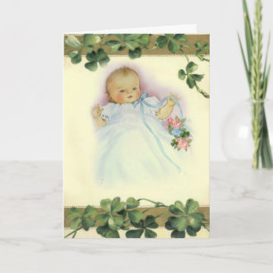 Cartão St. Patrick's Day Birthday Baby Boy or Girl