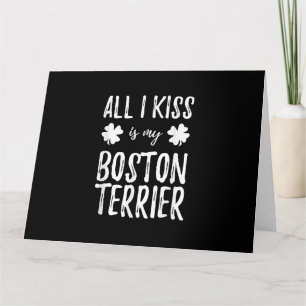 Cartão St Patricks Day Boston Terrier Dog Mom Funny Irish
