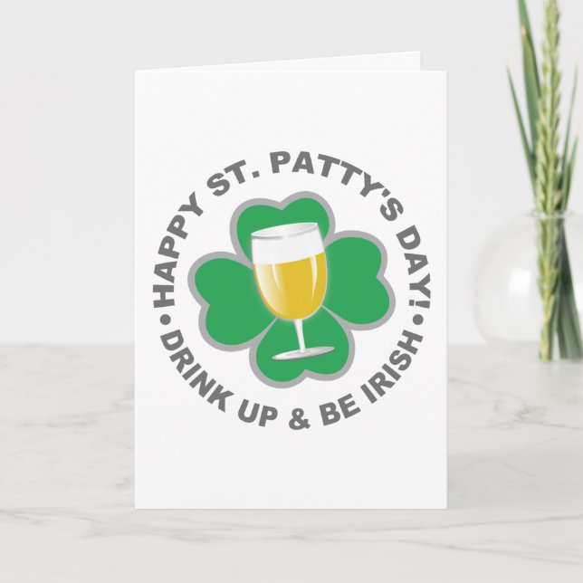 Cartão St. Patrick's Day custom greeting card (Frente)