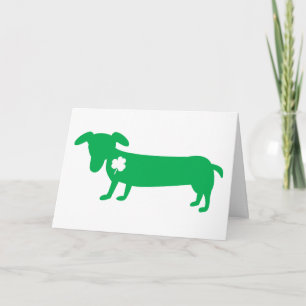 Cartão St. Patrick's Day Dachshund