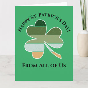 Cartão St. Patrick's Day Distressed Lucky Irish Shamrock