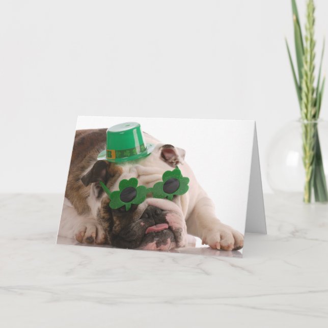 Cartão St. Patrick's Day Dog Card (Frente)