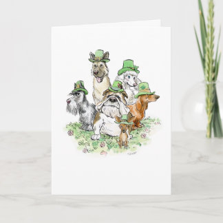 Cartão St. Patrick's Day Dogs Card