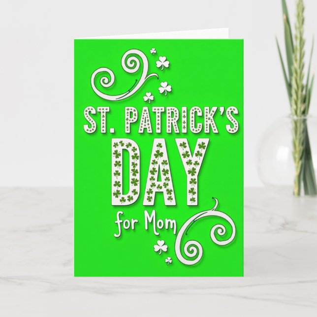 Cartão St Patricks Day For Mom Card (Frente)