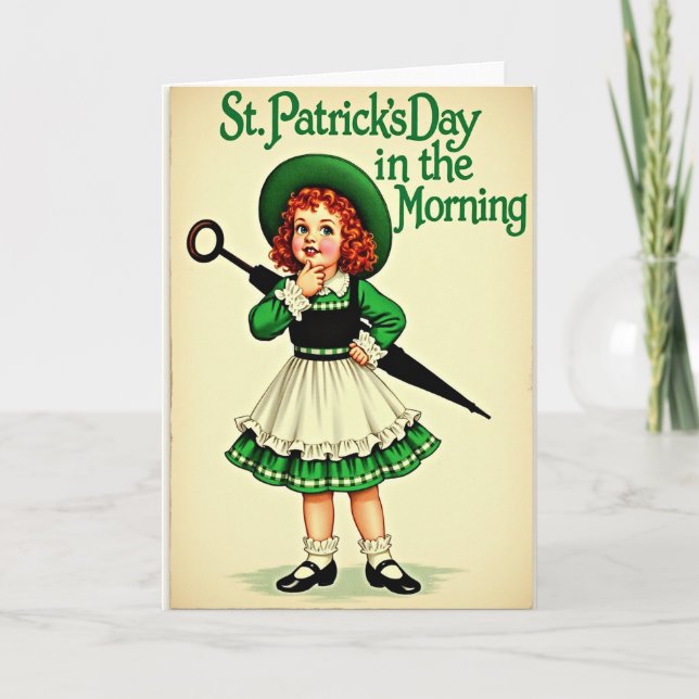 Cartão St Patricks Day Girl Card (Frente)