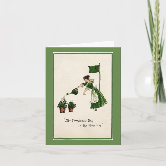 Cartão St. Patrick's Day in the Morning Note Card (Frente)