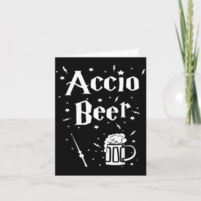 Cartão St. Patrick's Day Iri-shirt - Accio Beer Funny Tee (Frente)