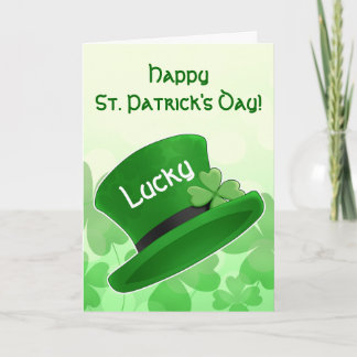 Cartão St Patricks Day leprechaun hat