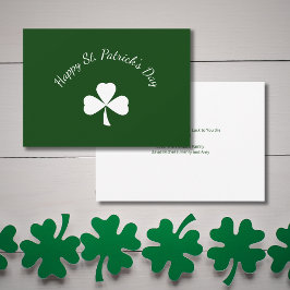 Cartão St. Patrick's Day Lucky Shamrock Green Holiday