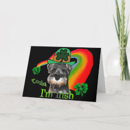 Cartão St. Patricks Day Mini Schnauzer