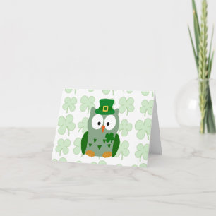 Cartão St. Patrick's Day Owl