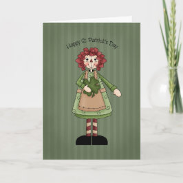 Cartão St. Patrick's Day Raggedy Doll