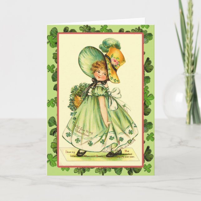 Cartão St. Patrick's Day Shamrock Queen Cards (Frente)