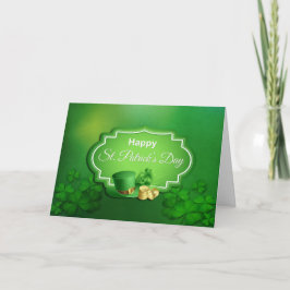 Cartão St. Patrick's Day Top Hat & Coins - Customize