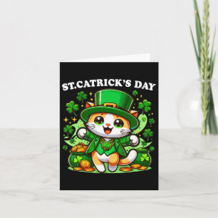 Cartão St Patricks Dia dos Carrinhos Santo dos Gatos Patt
