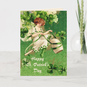 Cartão St. Patty's Day Girl Greeting Card