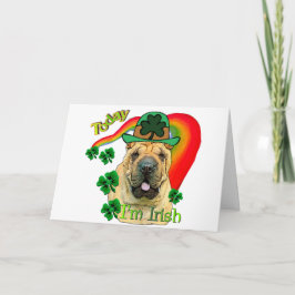 Cartão St. Pattys de Shar-pei do chinês