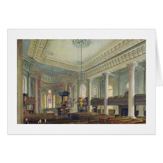 Cartão St Paul, Deptford (w/c no papel) (Frente Horizontal)