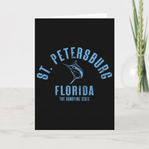 Cartão St. Petersburg Flórida Fl Retro Vintage Praia Fron