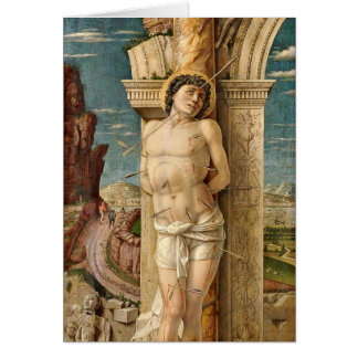 Cartão St. Sebastian por Andrea Mantegna