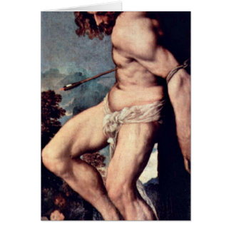 Cartão St. Sebastian por Titian