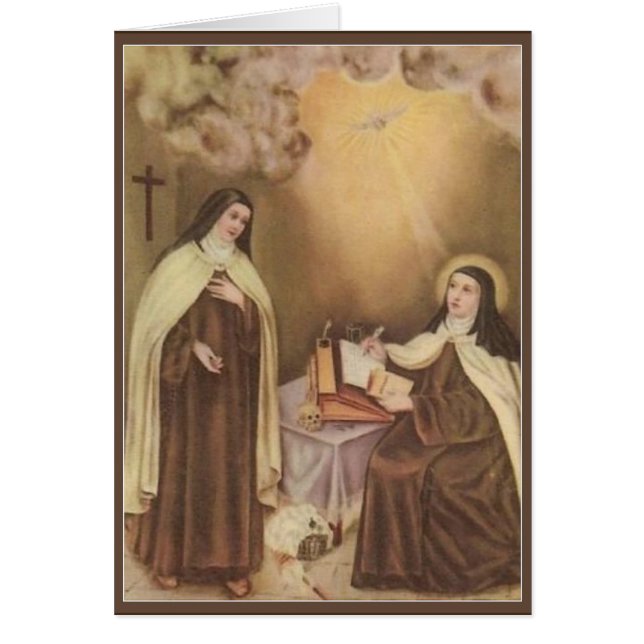 Cartão St. Therese da criança Jesus pouca flor (Frente)
