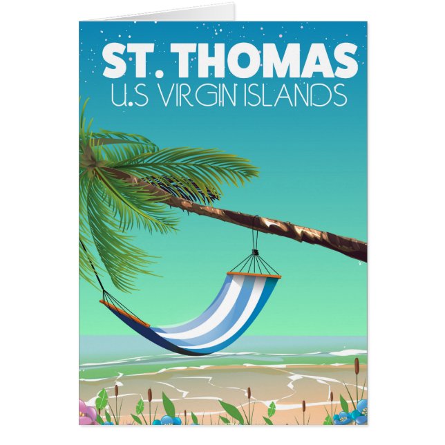 Cartão St Thomas Ilhas Virgens Americanas. (Frente)