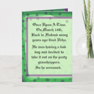 Cartão St. Urho Story Greeting Card Customize It?