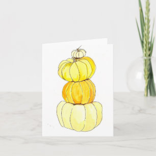 Cartão stacked pumpkins