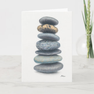 Cartão Stacked Stones "Fortitude" Greeting Card