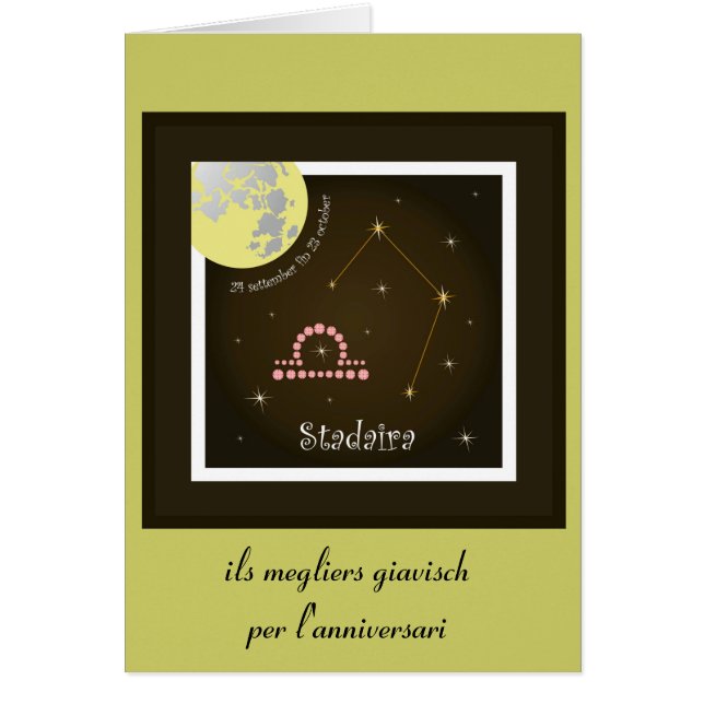 Cartão Stadaira 24 de setembro 23 de outubro Karte (Frente)