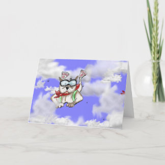 Cartão STAFFIE SMILES - sky diver - greetings card
