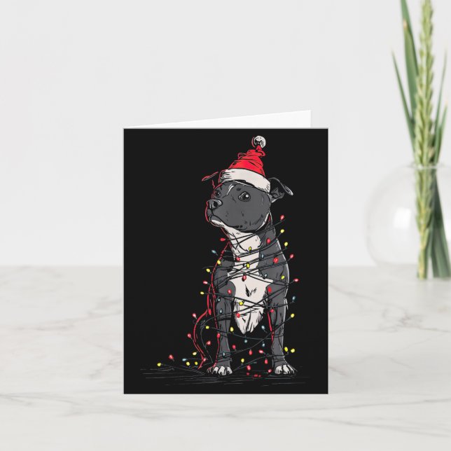 Cartão Staffordshire Bull Terrier Christmas Graphics Dog  (Frente)
