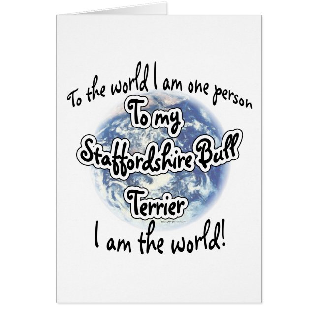 Cartão Staffordshire Terrier World 2 (Frente)