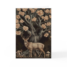 Stag e Magnolia Tree Greeting Card