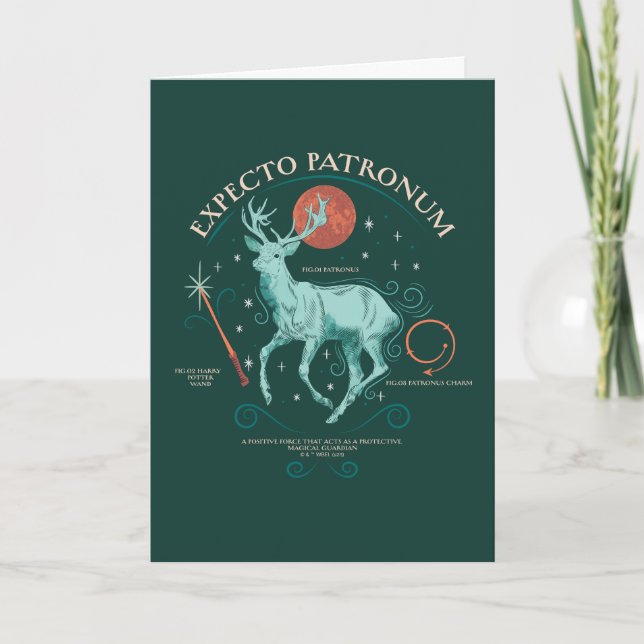 Cartão Stag Expecto Patronum Gráfico (Frente)