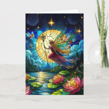 Stained Glass Moonlight Flight Fairy