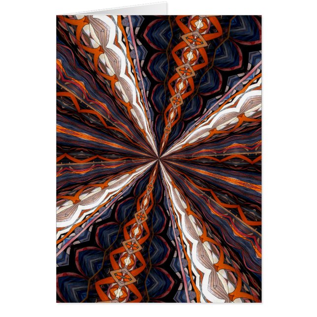 Cartão Stained Glass Window Kaleidoscope 19 (Frente)