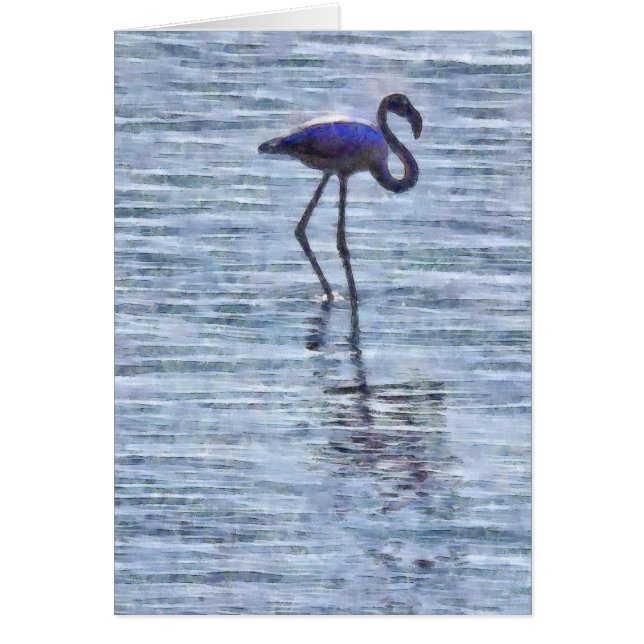 Cartão Stand Tall Flamingo Watercolor (Frente)