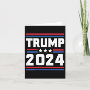 Cartão Stand With Trump Funny Trump 2024 Condenado Felon